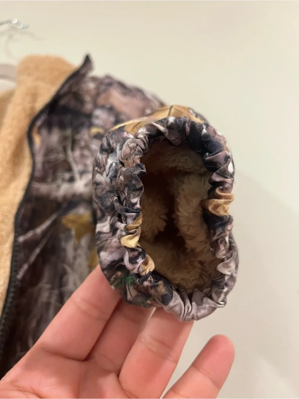 Kids Camo Hooded Jacket - Brown/Green